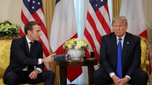U.S. President Trump meets France's President Macron, ahead of the NATO summit, in London