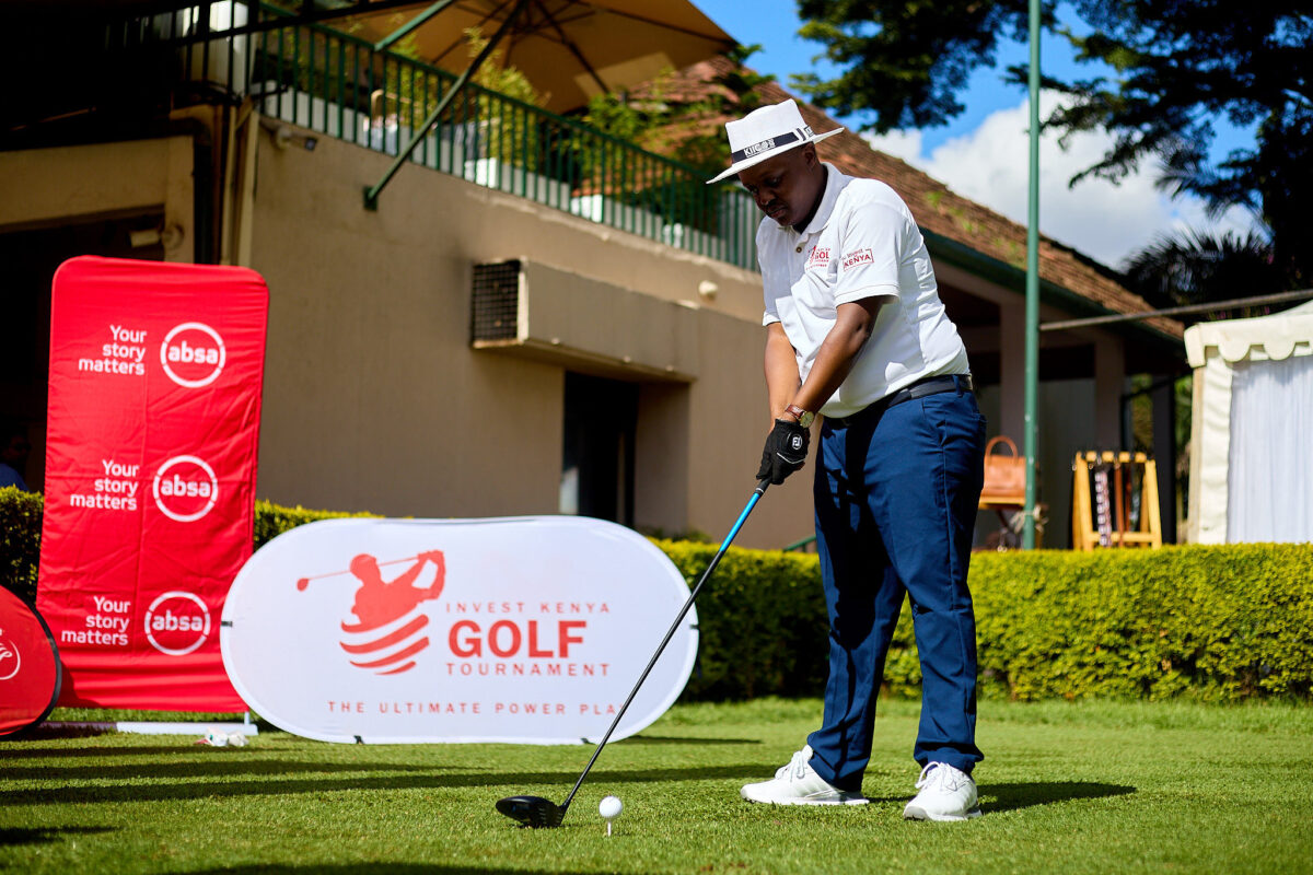 Invest Kenya CEO John Mwendwa during the Invest Kenya Golf Tournament.           