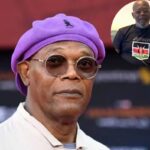 Samuel L. Jackson stuns fans in a Kenyan ‘Jamhuri’ shirt by JamhuriWear while campaigning in Georgia.