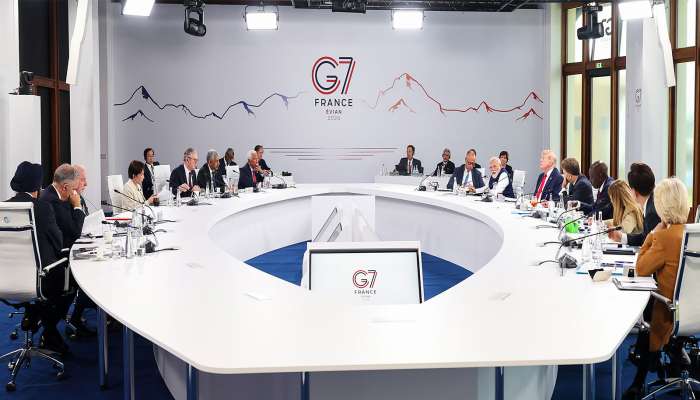 G7 leaders and partner nations pledged stronger action against migrant smuggling and human trafficking, describing the crimes as a growing threat to border security and human safety.