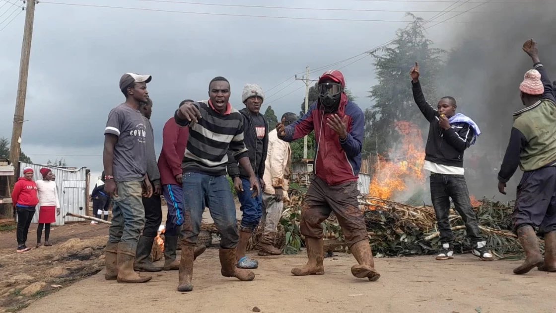 Nanyuki residents protest