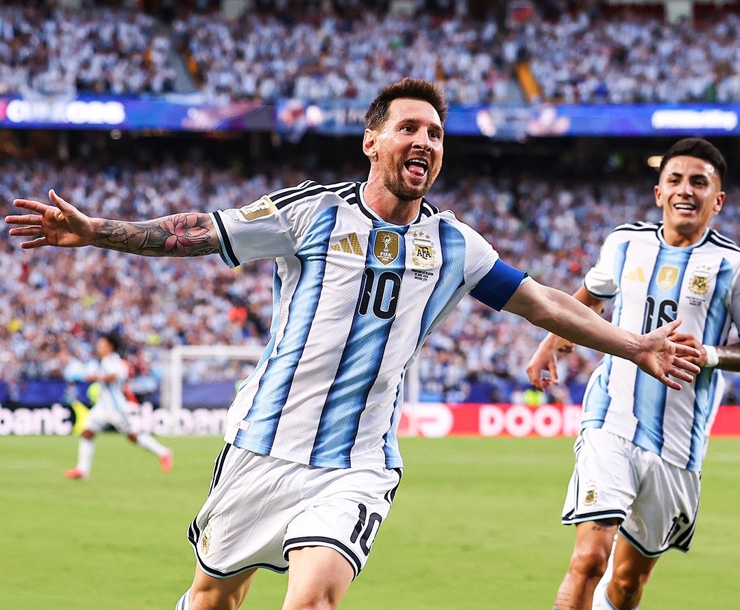 Lionel Messi rewites World Cup history as he matches Germany's Miroslav Klose goal record.
