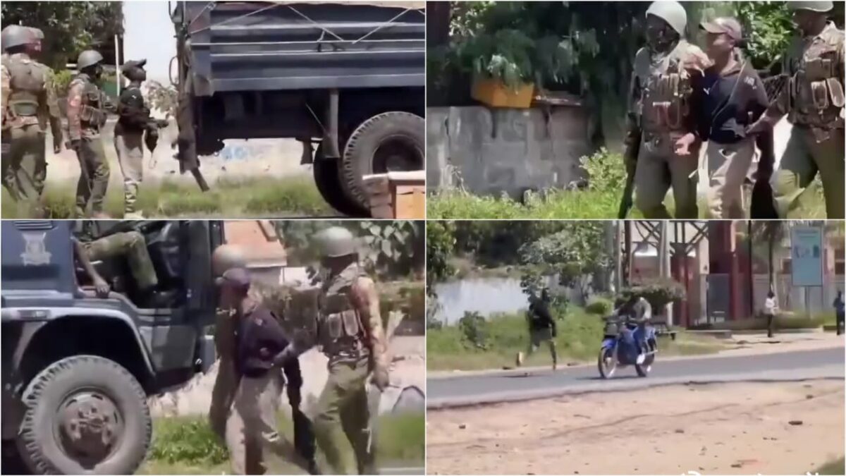 A protester's daring escape during Nanyuki demonstrations over a proposed Ebola quarantine facility has gone viral.