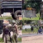 A protester's daring escape during Nanyuki demonstrations over a proposed Ebola quarantine facility has gone viral.