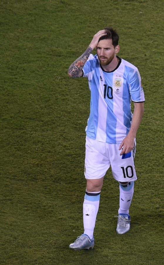 Lionel Messi misses penalty against Austria as he fires the ball wide.