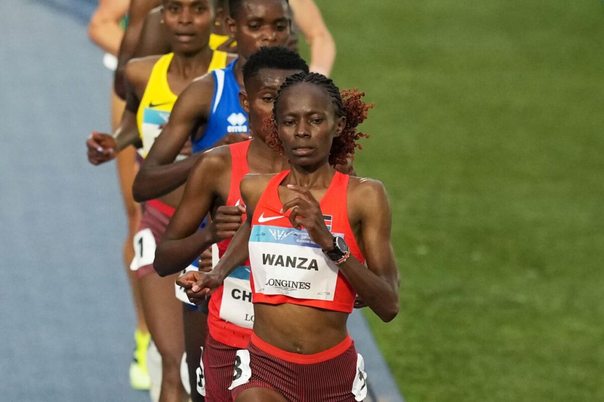 Diana Wanza won silver in the women's 10,000m as world champion Lilian Odira advanced to the 800m semi-finals at the Commonwealth Games in Glasgow.