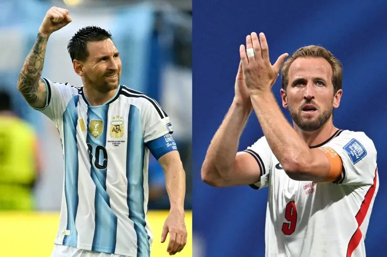 Argentina and England players competing during the 2026 World Cup as Argentina fall to second and England rise to third in the FIFA rankings.