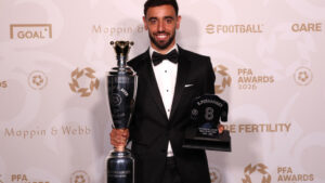 Bruno Fernandes has been named PFA Player of the Year after a record-breaking season, helping Manchester United return to the Champions League.