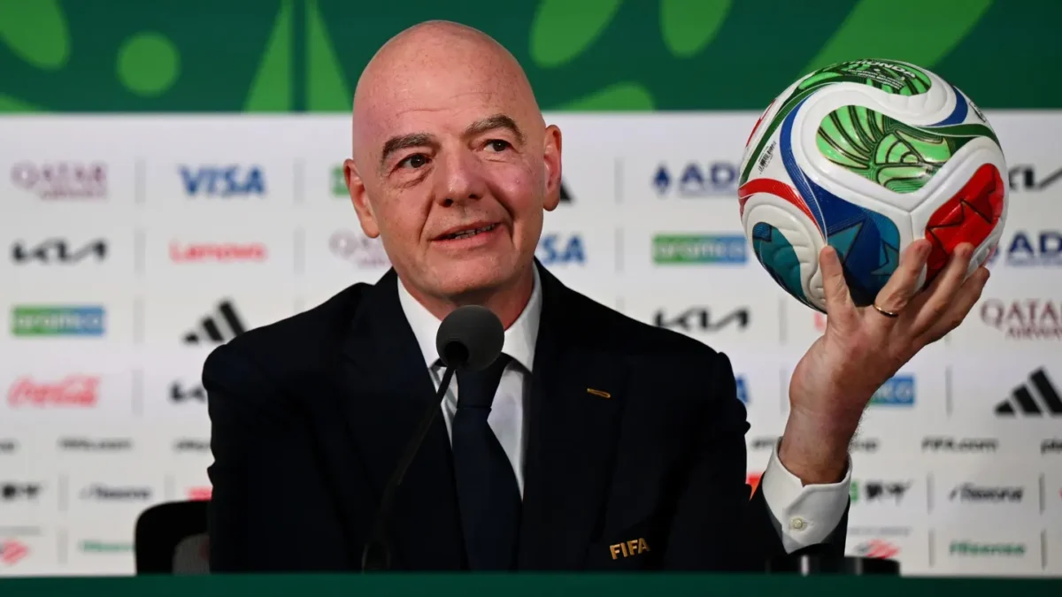 FIFA president Gianni Infantino attends a football event as CONMEBOL supports the established FIFA election process, with the next presidential vote scheduled for March 2027 in Rabat.