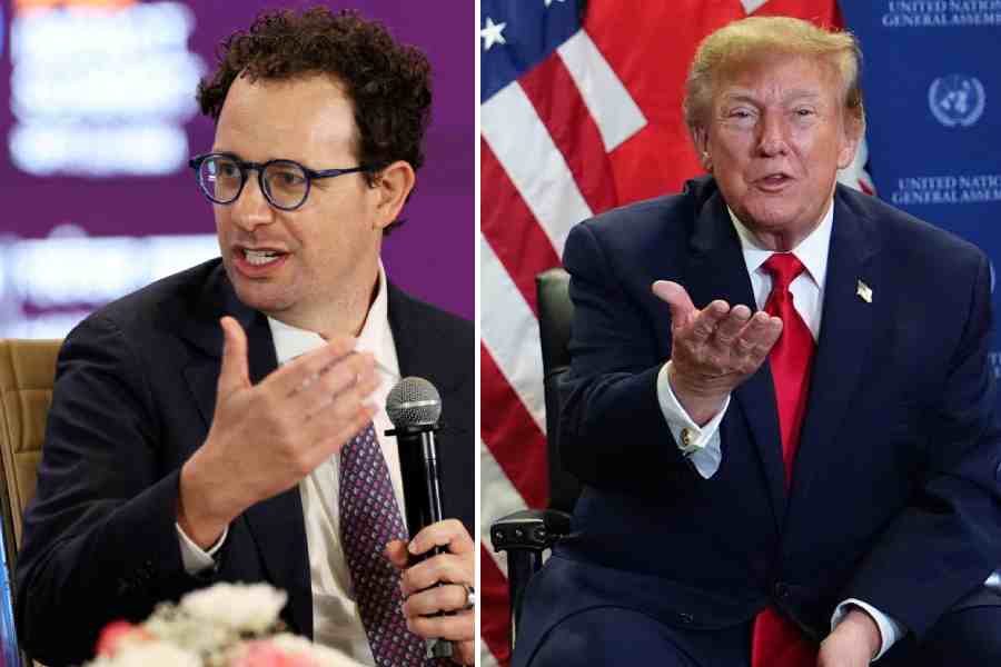 Donald Trump and Anthropic CEO Dario Amodei amid an ongoing dispute over AI safety, military applications and US national security policy.