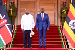 President William Ruto with his Ugandan counterpart President Yoweri Kaguta Museveni