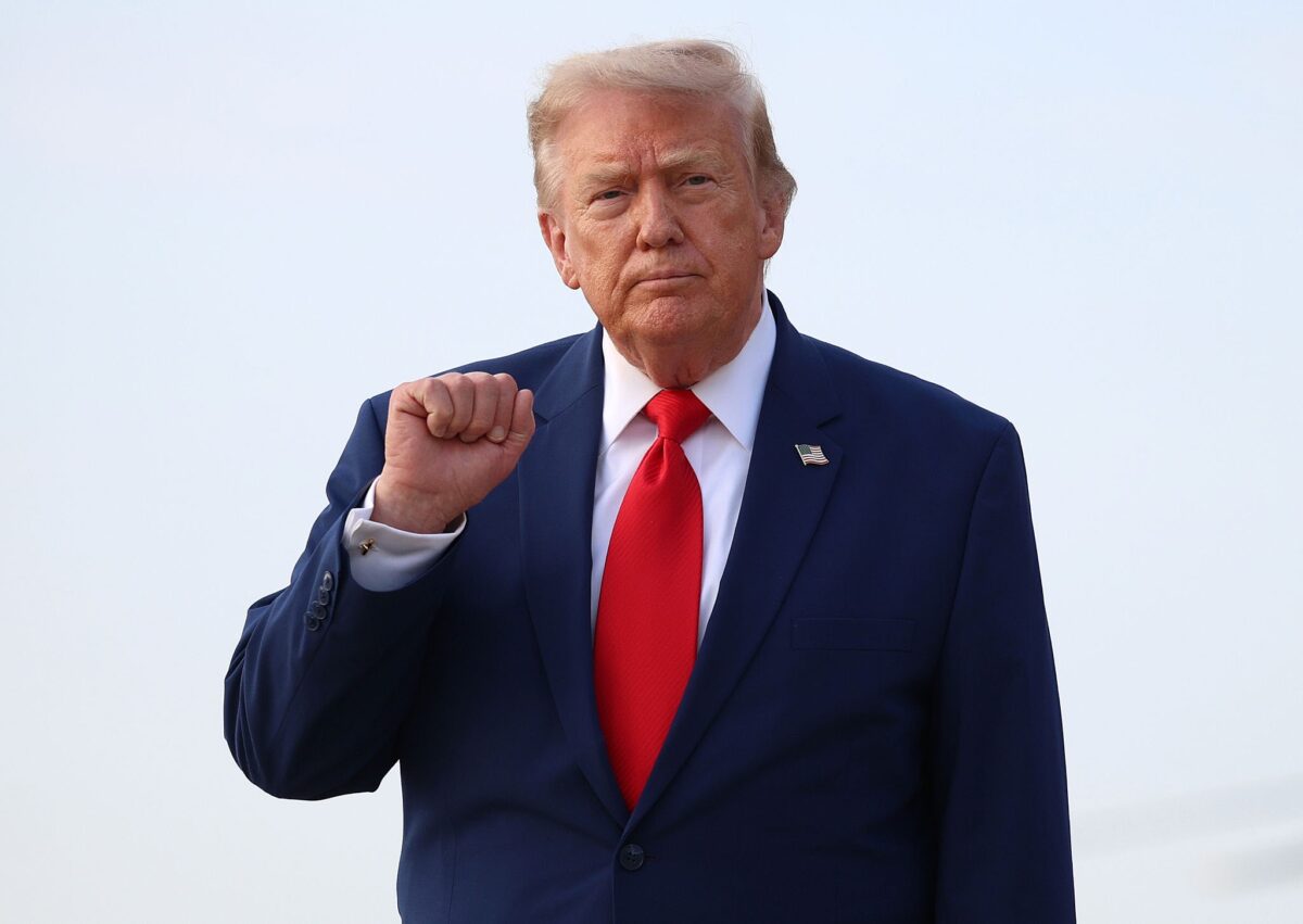 U.S. President Donald Trump at Joint Base Andrews, Maryland on July 22 2026