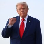 U.S. President Donald Trump at Joint Base Andrews, Maryland on July 22 2026