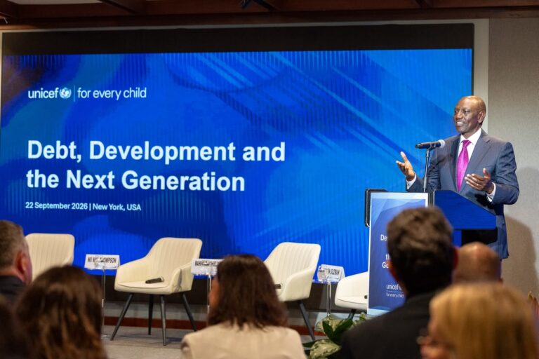 President William Ruto attends a High-Level dialogue on Debt, Development and the Next Generation, New York, USA.