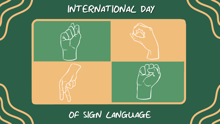 People communicating through sign language as International Day of Sign Languages highlights deaf people’s human rights, education and inclusion.