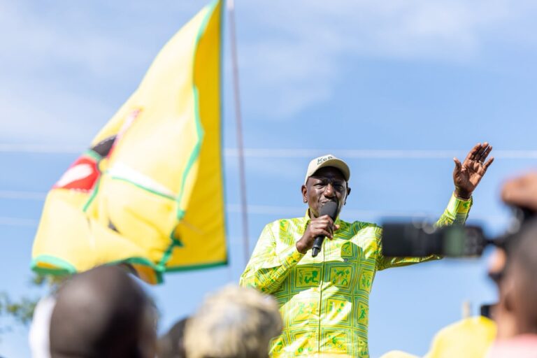 President William Ruto during his 10-day tour in Nandi County